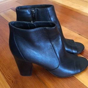 Vince Black Open Toe Booties